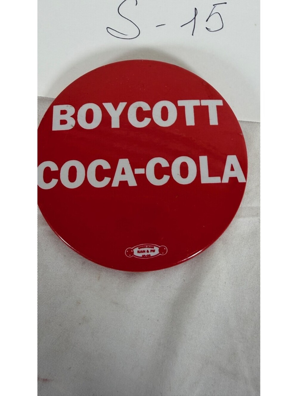 Vintage Boycott Coca-Cola Pinback Button Union-Made AFL-CIO S-15